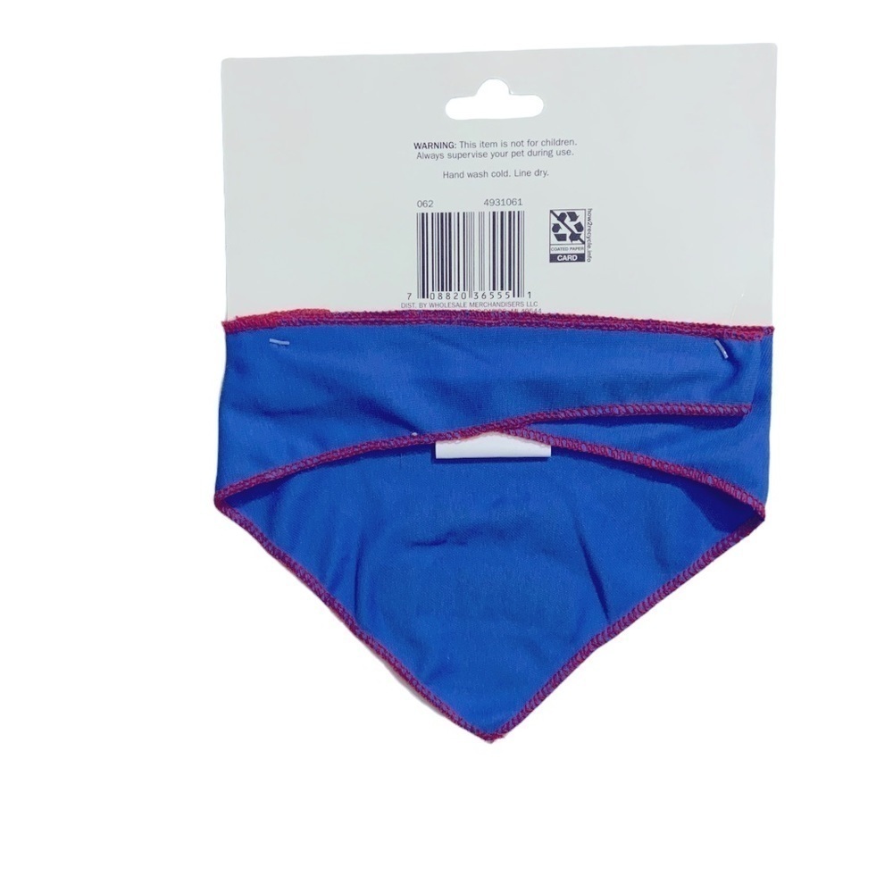 Dog Bandanna I LOVE MY HUMAN  Adjustable Tie On Patriotic Blue XS/S - Picture 4 of 7